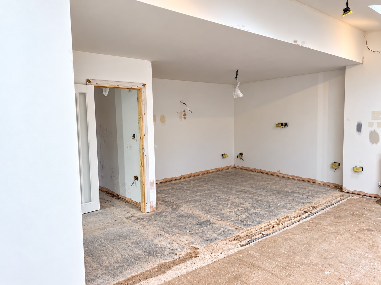 Open-plan interior during the Ashford home refurbishment