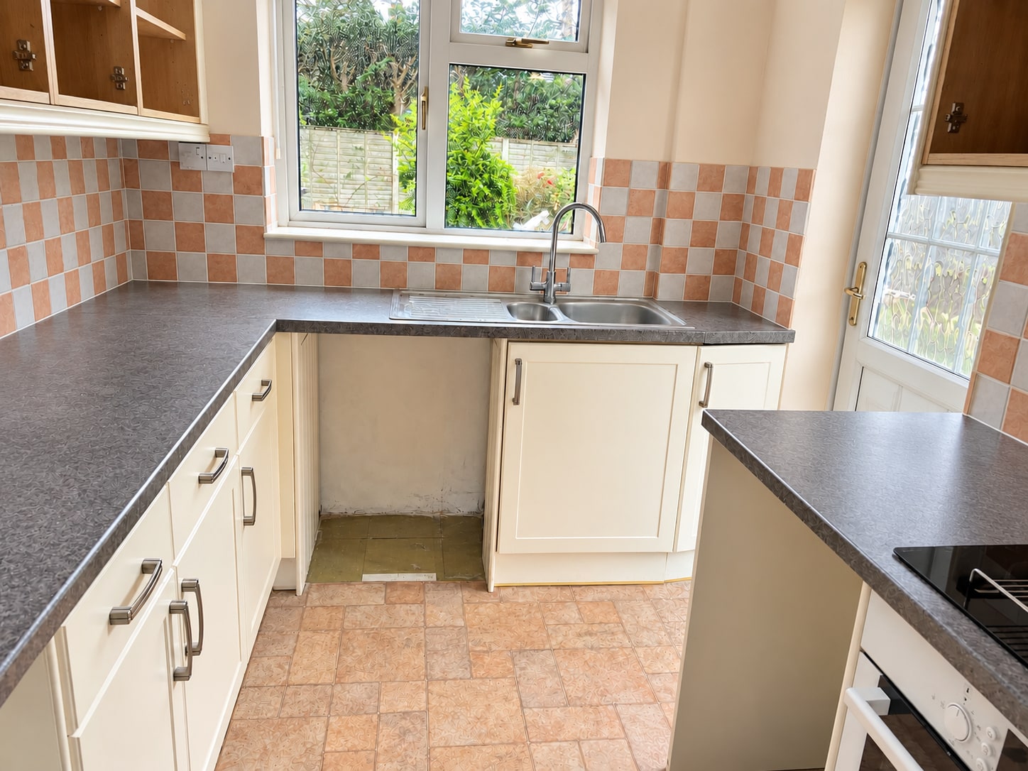 Original kitchen before refurbishment at the Ashford property