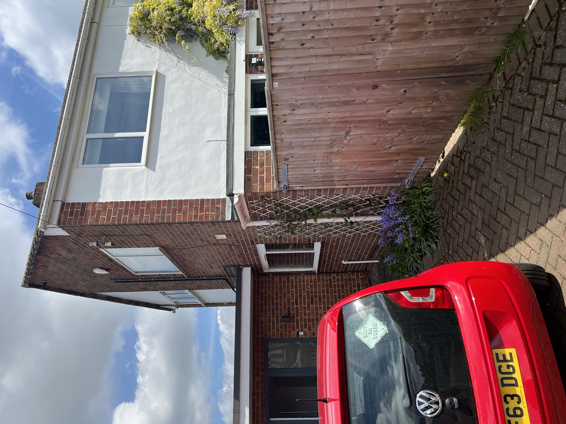 Existing side elevation of the property in Gerrards Cross before the extension began